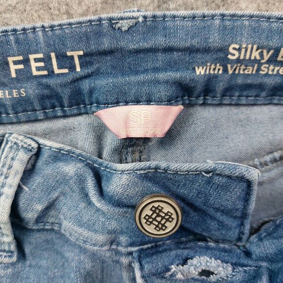 Laurie Felt Women’s Silky Baby Bell Jeans Size SP Light Wash Stretch Flare Vital - Picture 9 of 13